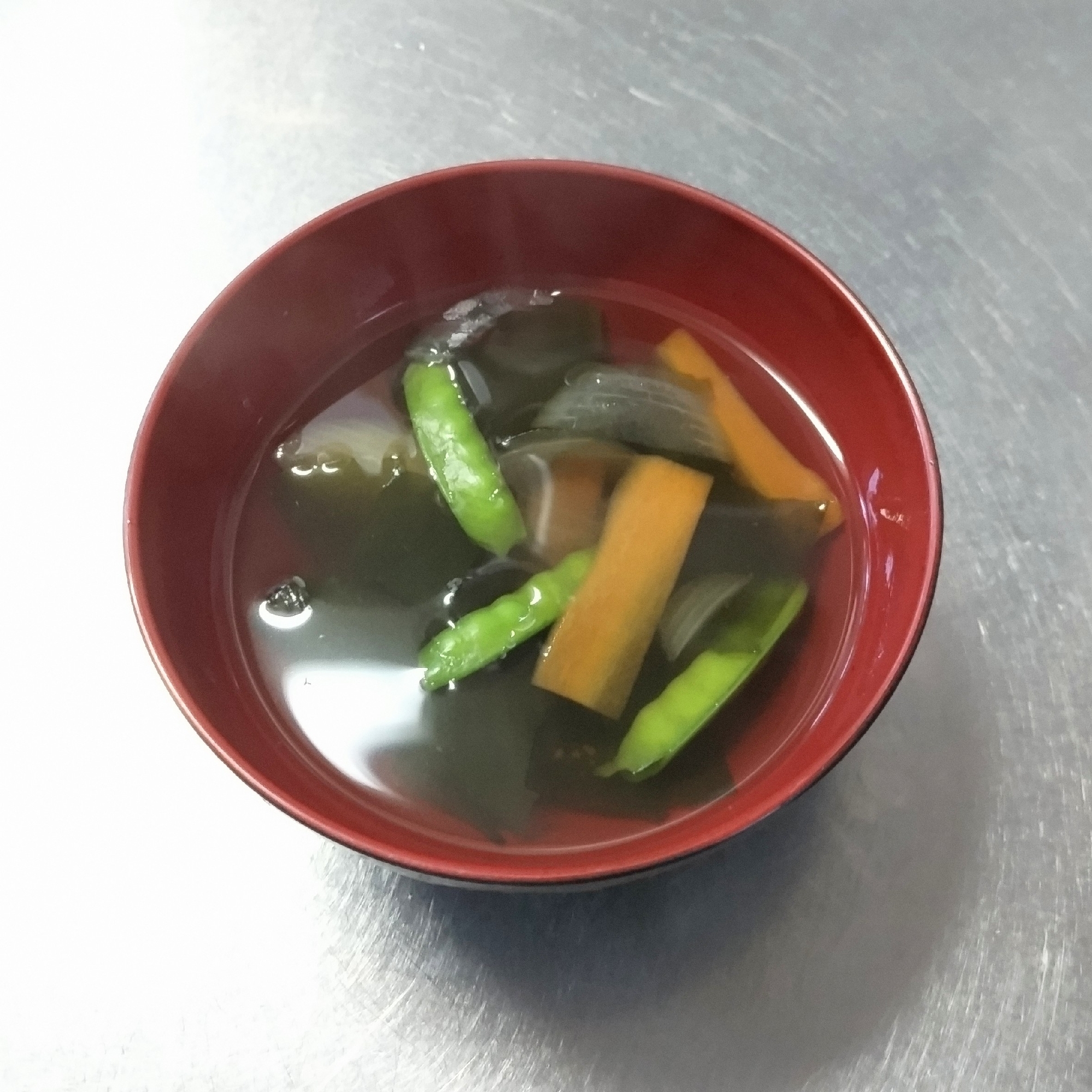 さやえんどうのお汁