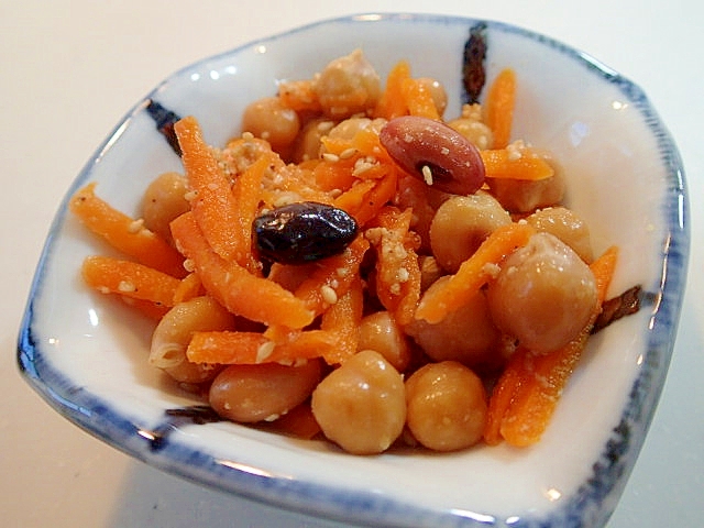 サラダ豆と人参のツン辛小鉢