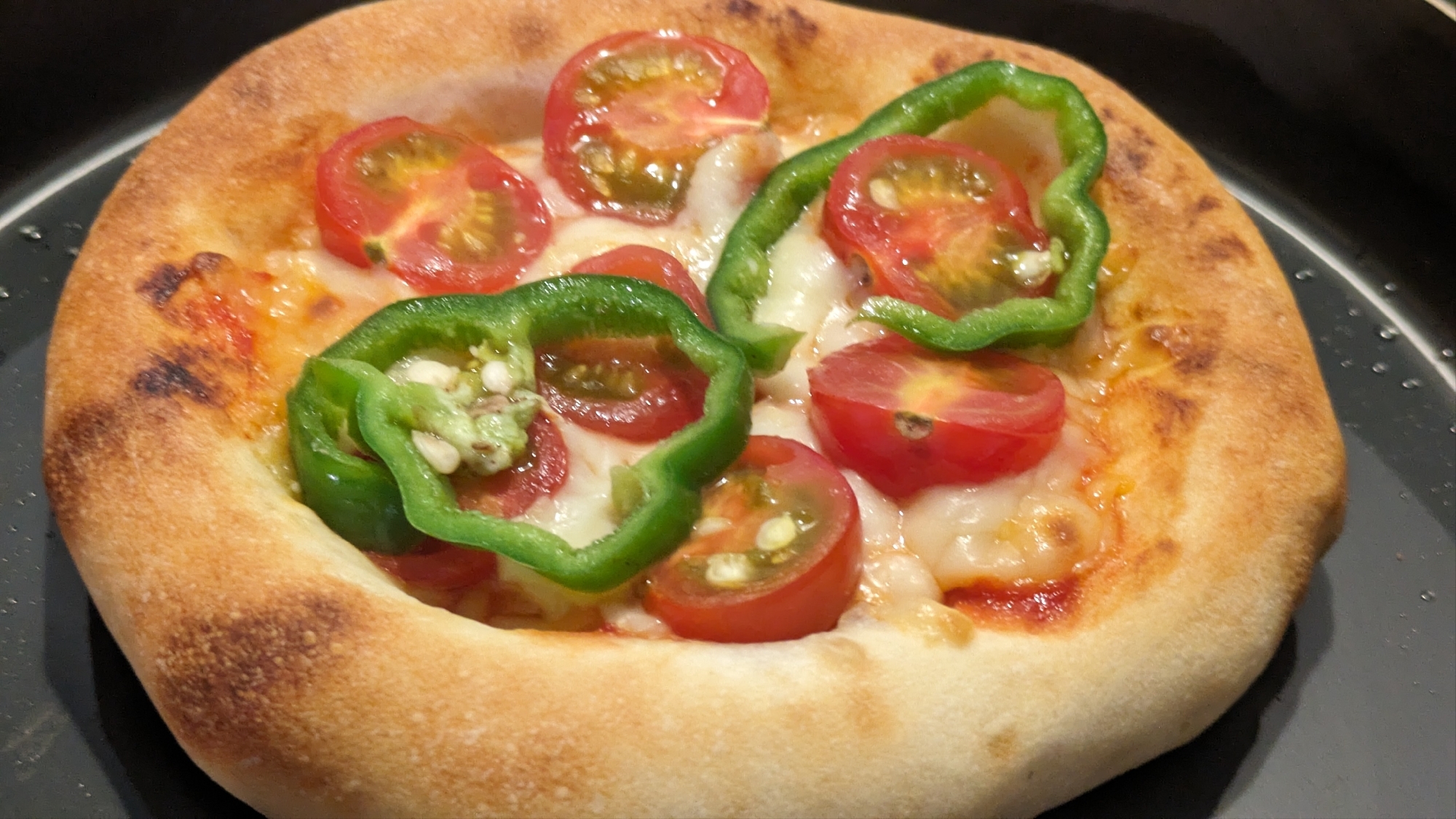 魚焼きグリルで時短ピザ