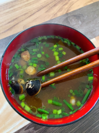 こんばんは！
しじみのお味噌汁がとてもおいしかったです(^^)