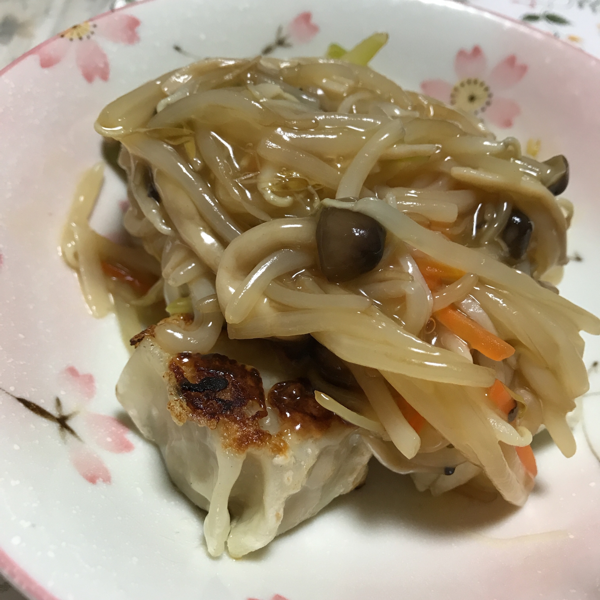 焼きシュウマイの野菜あんかけ