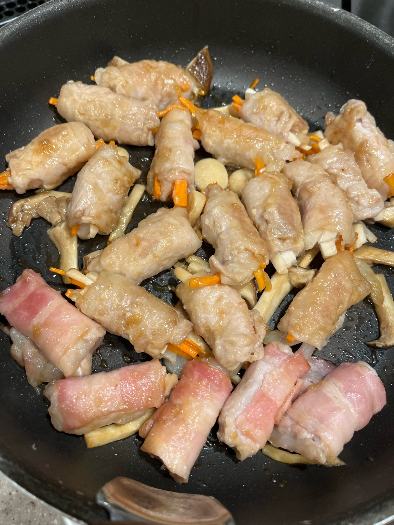 野菜肉巻き生姜焼き　お弁当おかずにオススメです⭐️