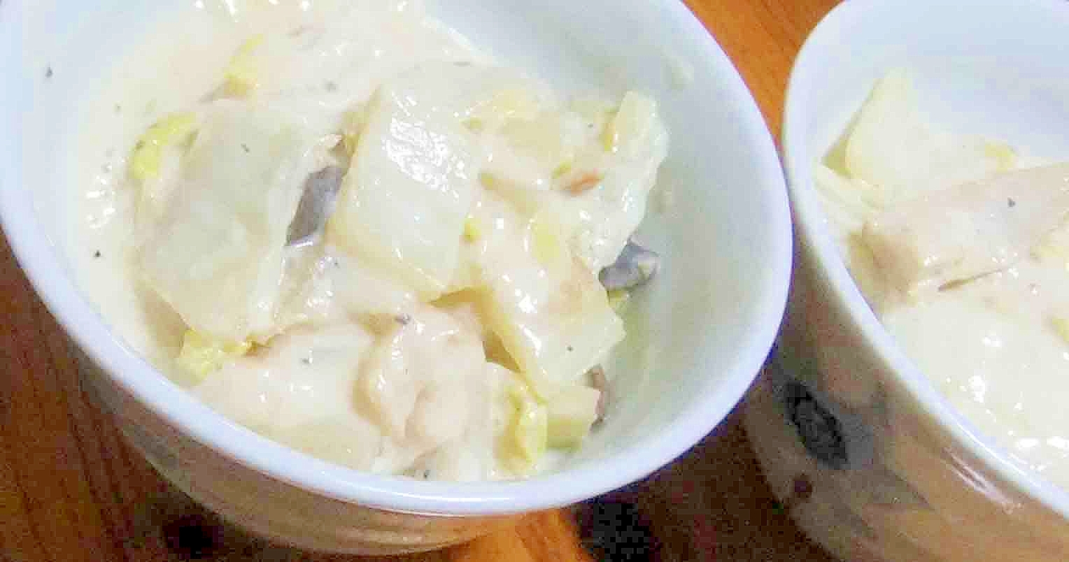 白菜とエリンギの豆乳スープ