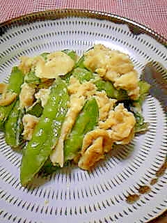 簡単☆さやえんどう(絹さや)の卵とじ☆