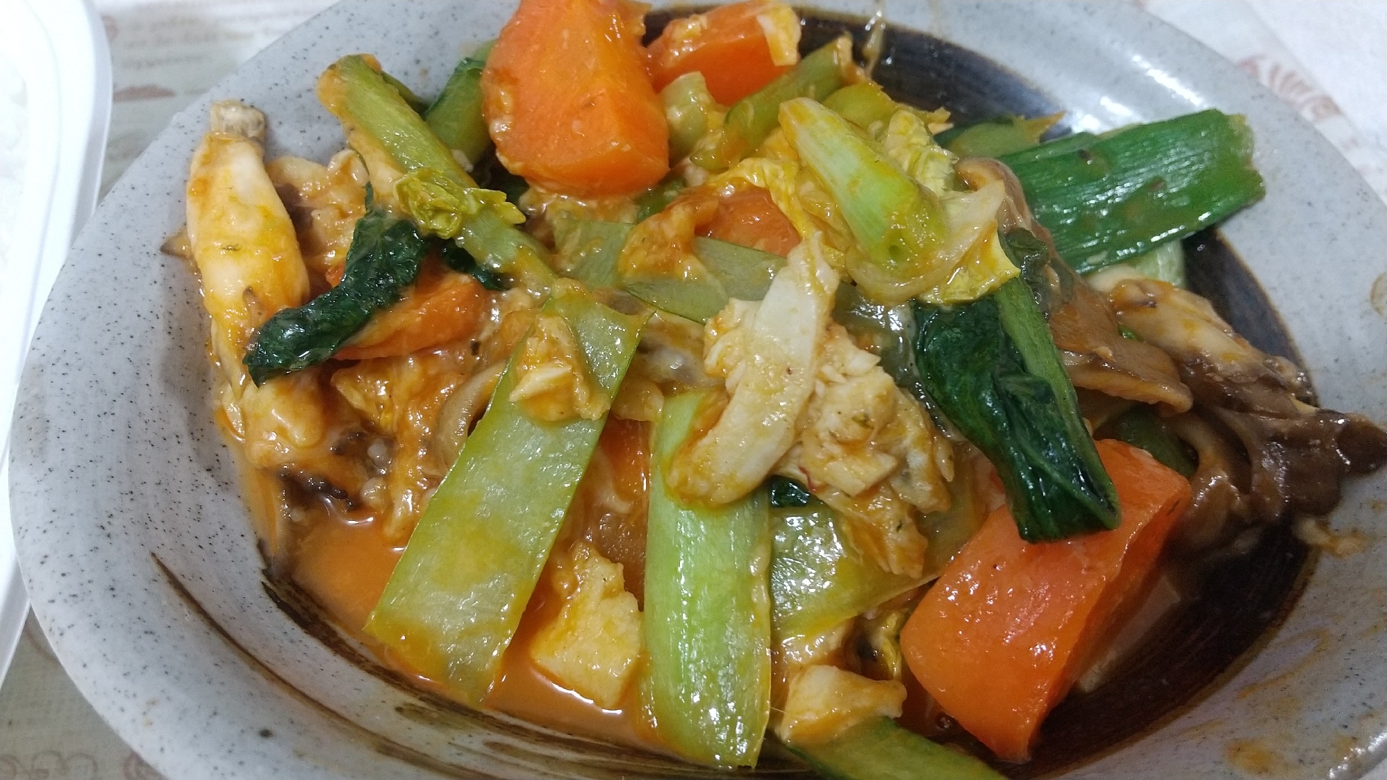 簡単チーズケチャップ野菜炒め