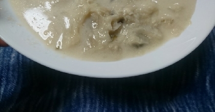 ミルクスープ暖まりますね✨白菜とベーコンで美味しかったです✨リピにポチ✨✨ありがとうございますo(^-^o)(o^-^)o