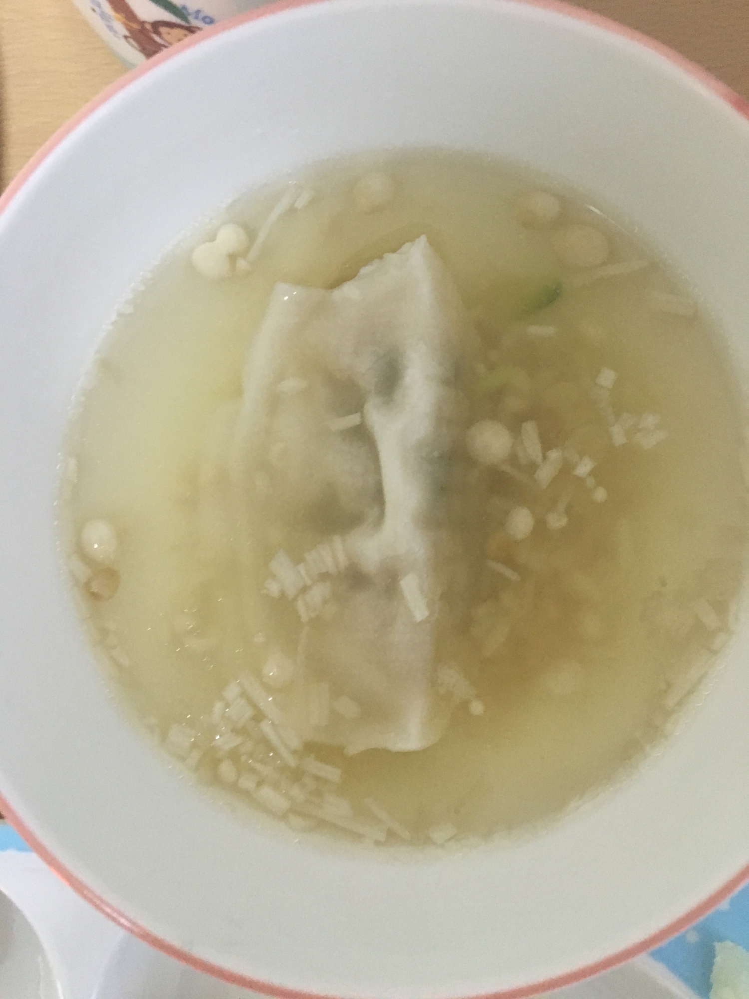 幼児食 餃子とえのきのスープ レシピ 作り方 By Usamimom 楽天レシピ