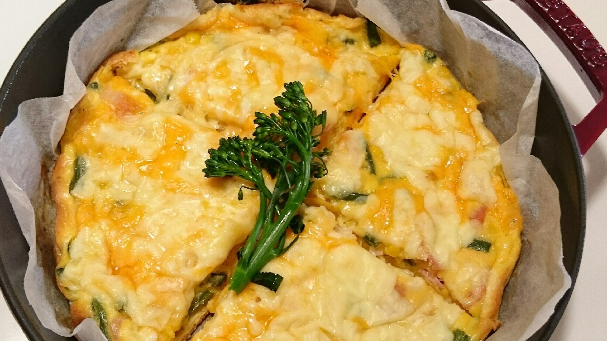 ストウブDe〜いんげん入りのキッシュ風 レシピ・作り方 by mamichin555