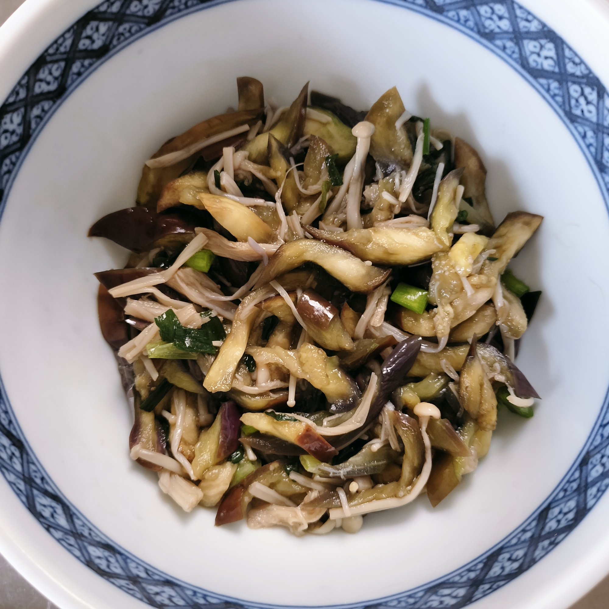 ナスとえのきのレンジ蒸し