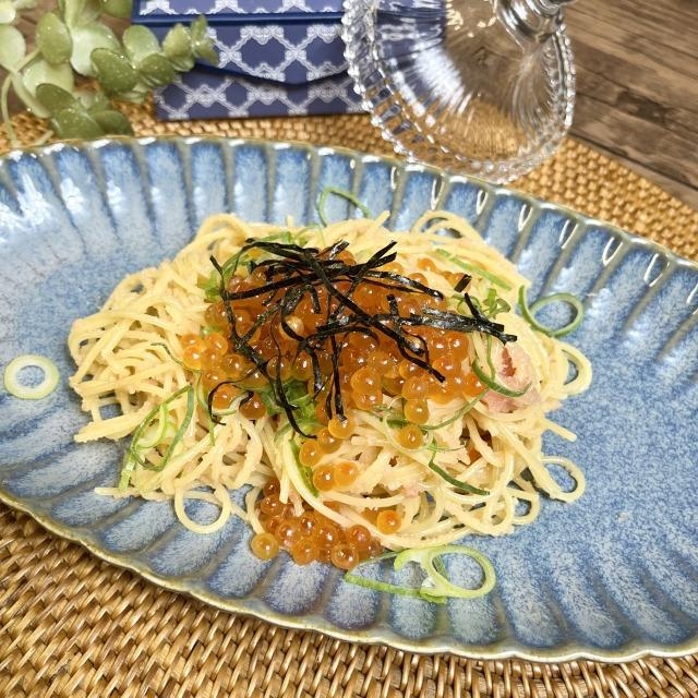 いくらのせたらこパスタ