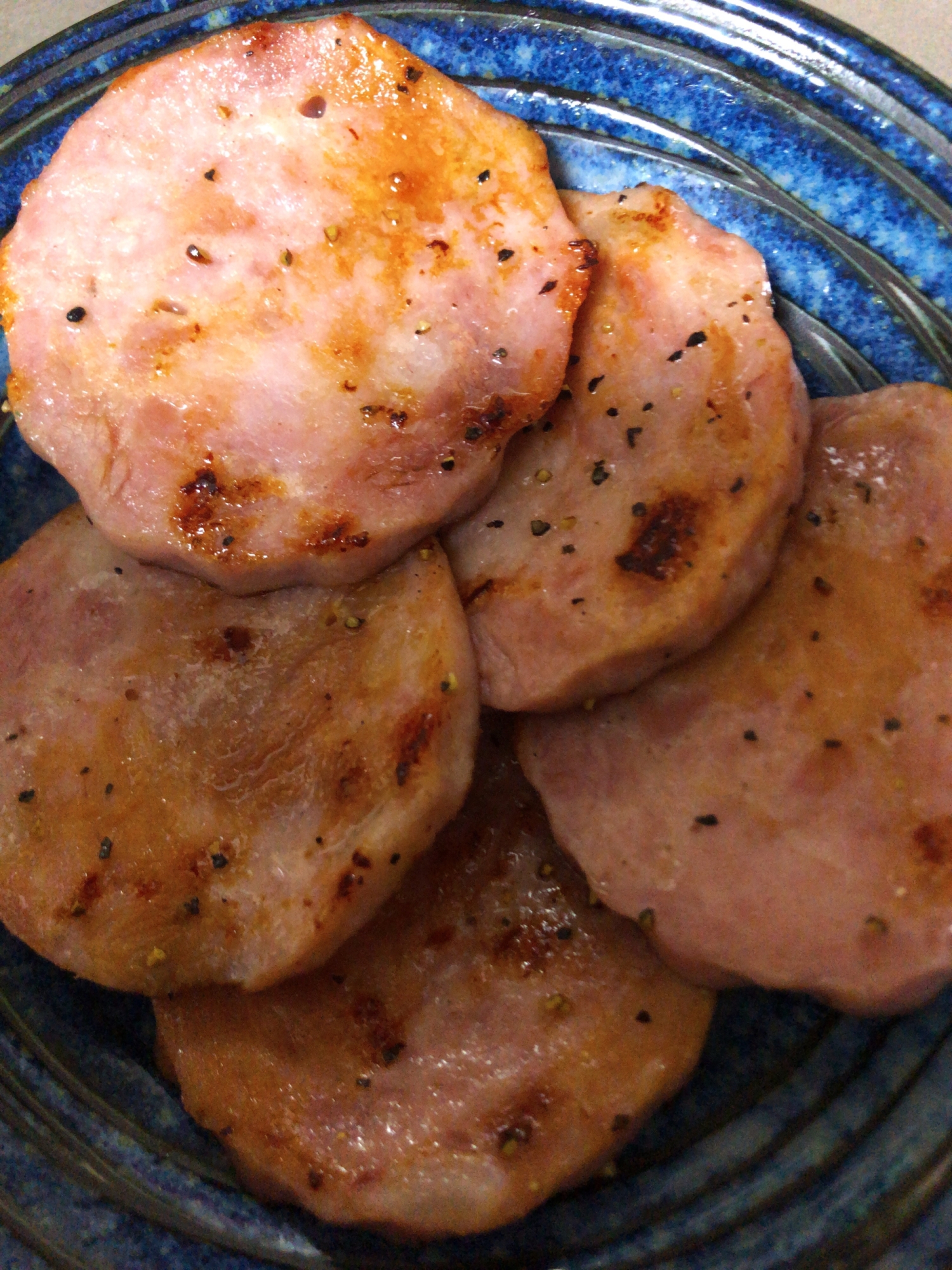 ごま油香るハム焼き