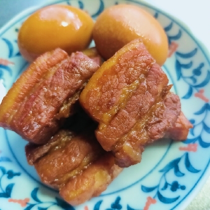 豚肉角煮と小松菜煮物✧˖°