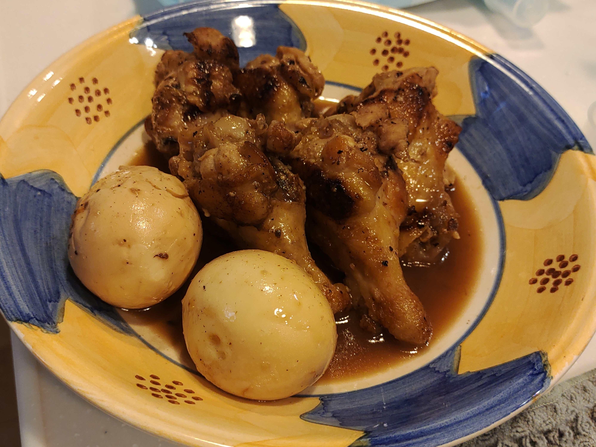 手羽元と卵の甘辛煮