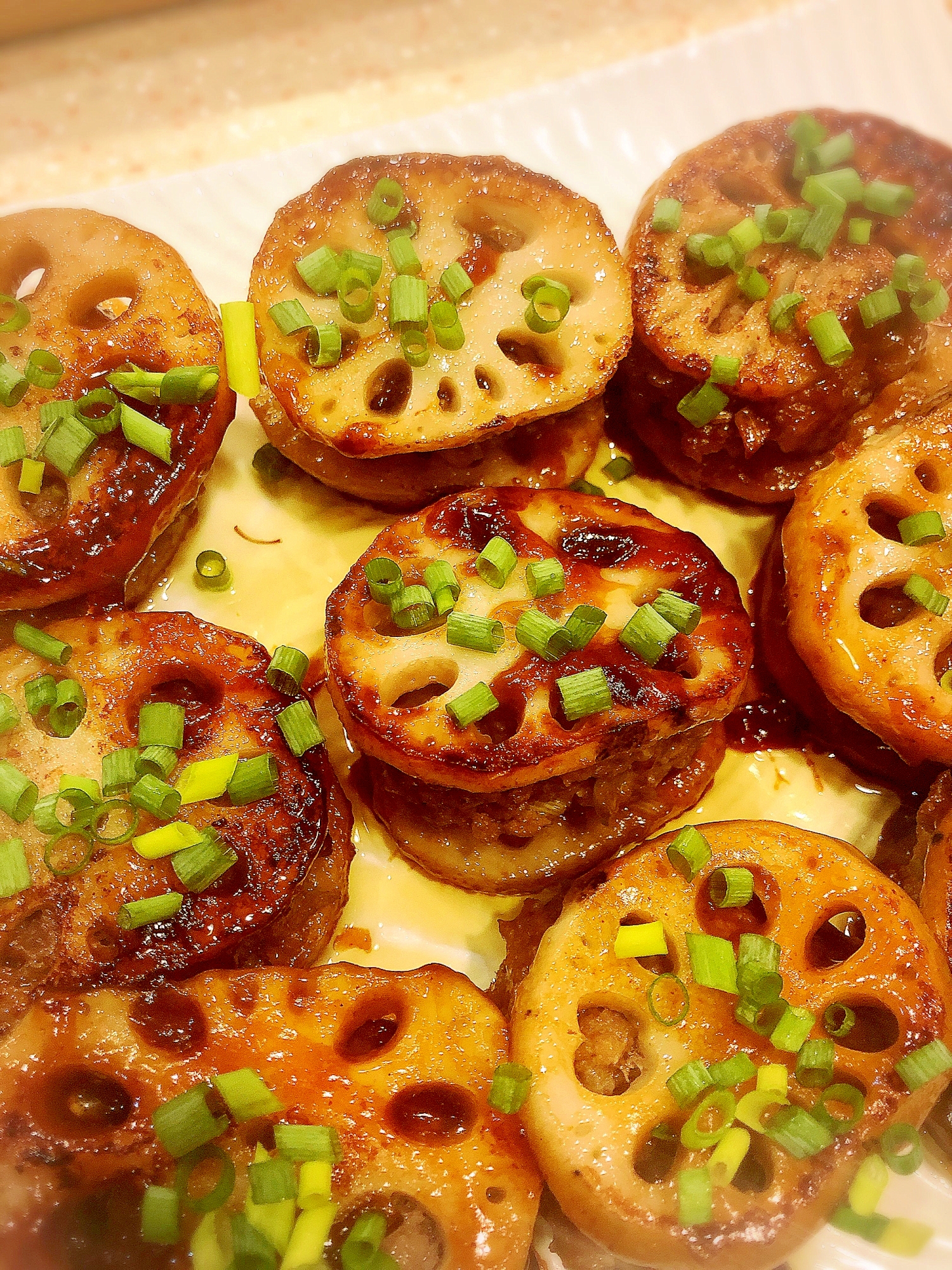 カレー醤油のレンコンはさみ焼き レシピ 作り方 By マッカロン 楽天レシピ