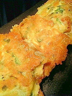 パリッふわっ！ゴーヤのガレット風チーズ焼き♪