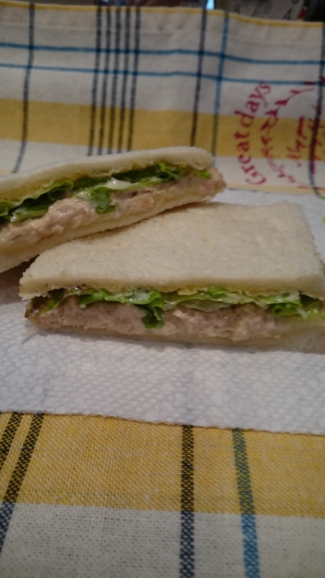 ツナマヨチーズのサンドイッチ♡