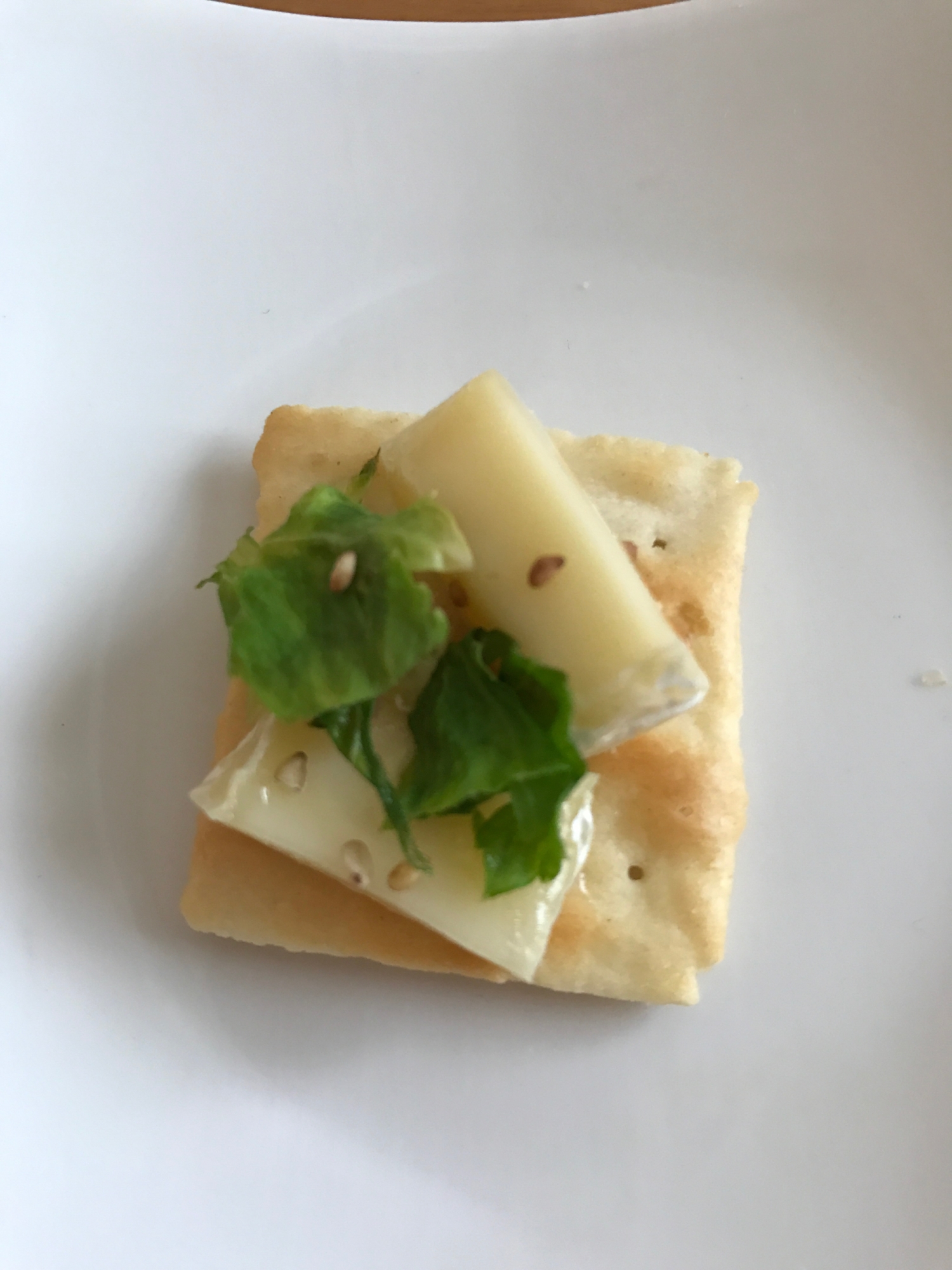 カマンベールチーズとセロリのカナッペ