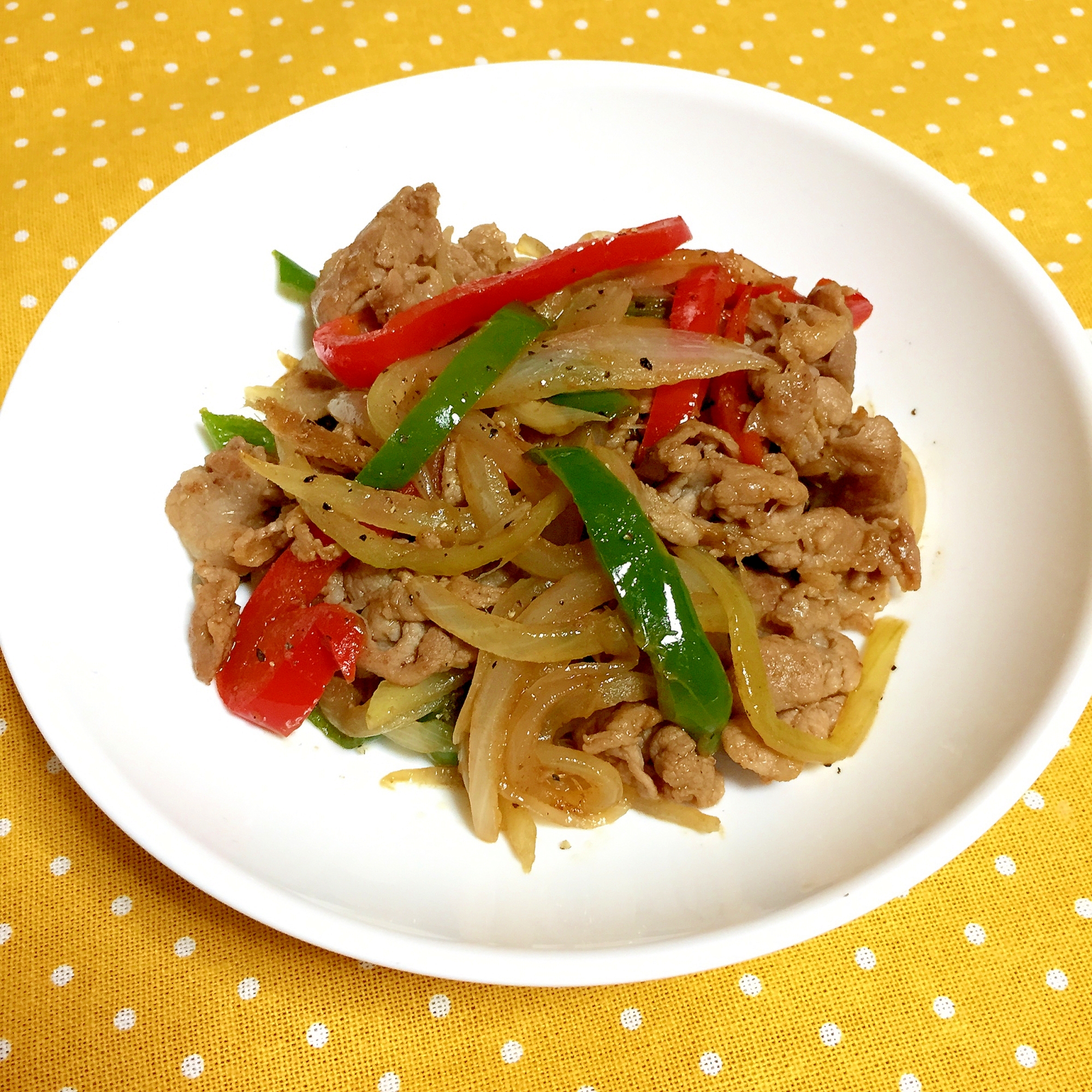 味付けはウスターソースと生姜だけ！豚肉の野菜炒め♪