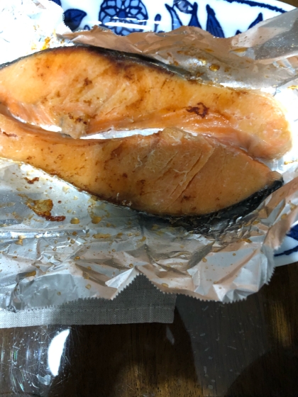 鮭のオーブントースター焼き