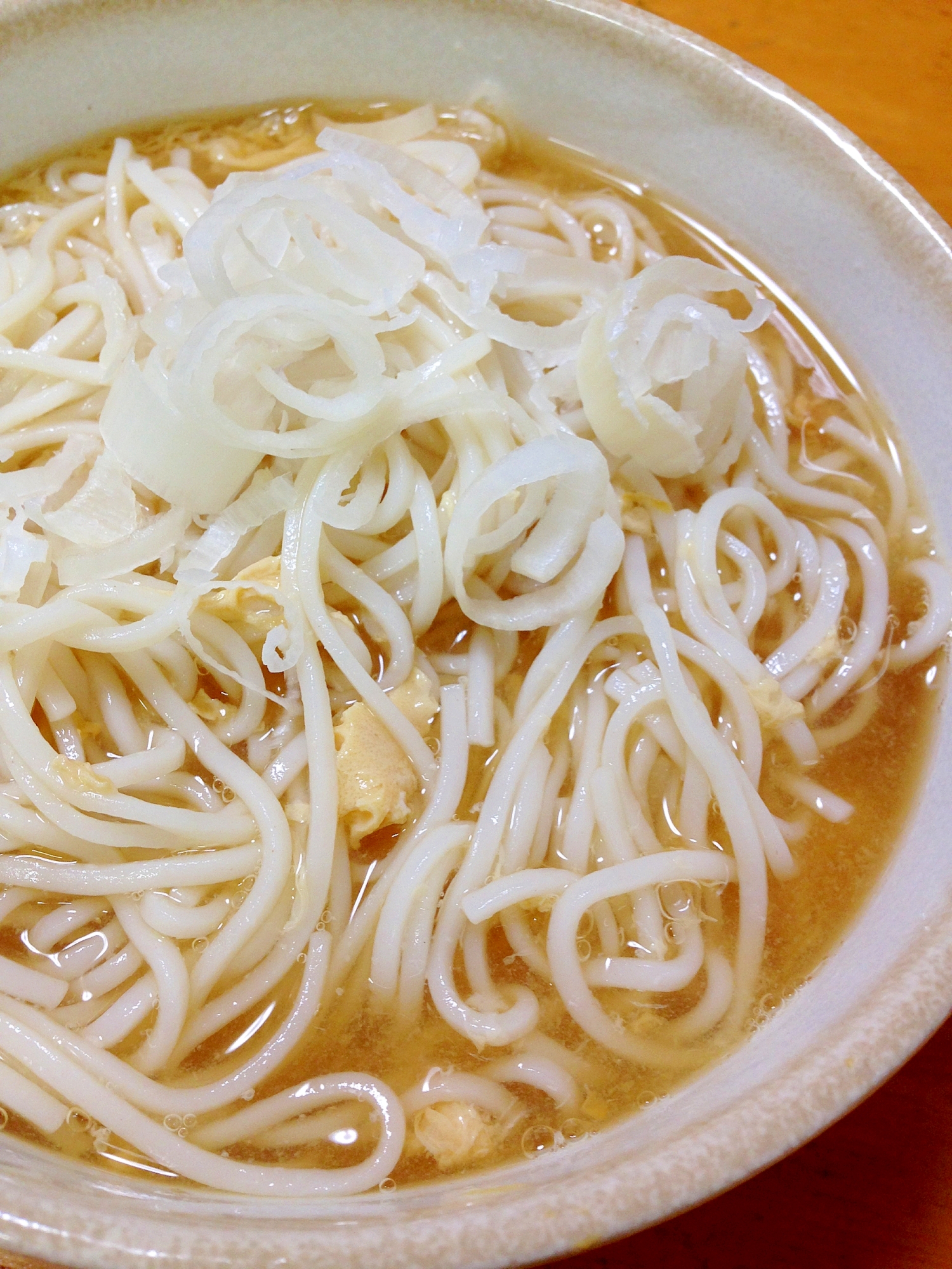 お腹にやさしく温まる◎ネギ玉にゅうめん