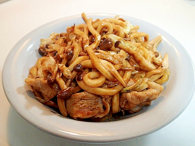 どろソースで 豚肉とキャベツとしめじの焼うどん レシピ 作り方 By ぷ みぃまま 楽天レシピ