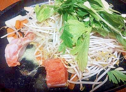 鮭と　野菜の　ホットプレート焼き