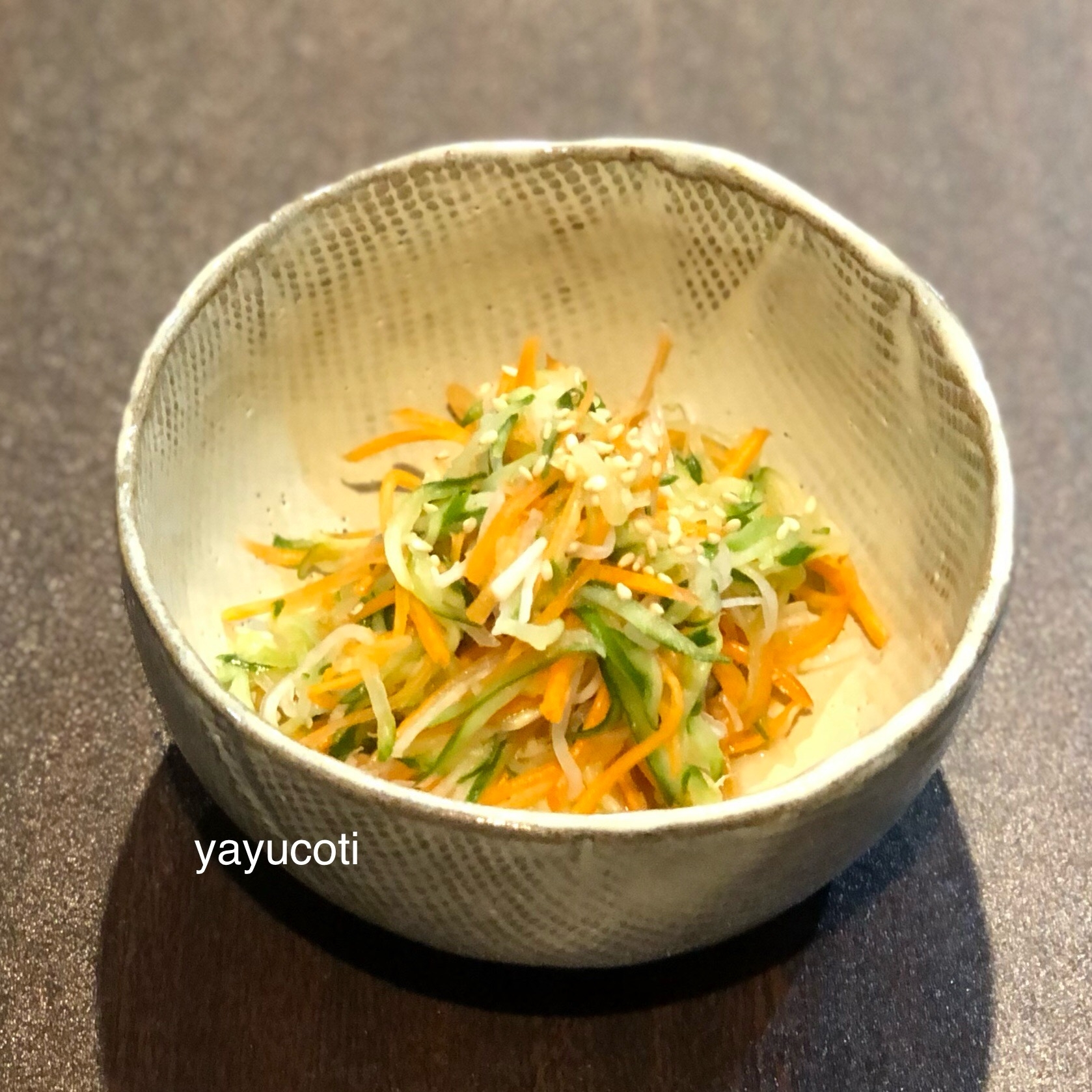 きゅうり大根の麺つゆでナムル風サラダ