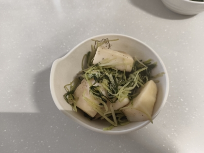 簡単！(^^)はんぺんと水菜のバター醤油炒め♪