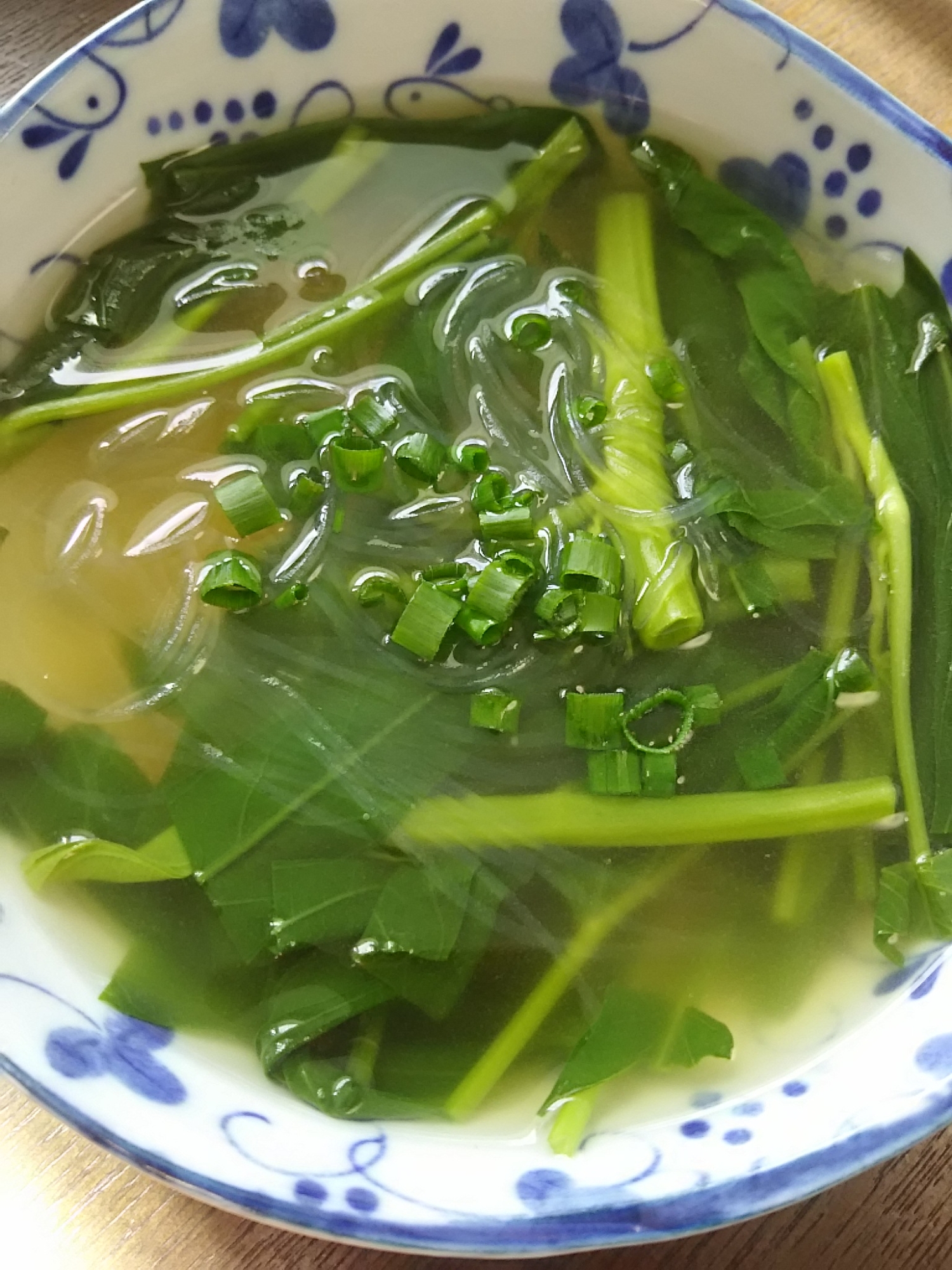 空芯菜と春雨のしょうがスープ(^^)