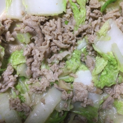 豚肉と白菜のオイマヨ炒め
