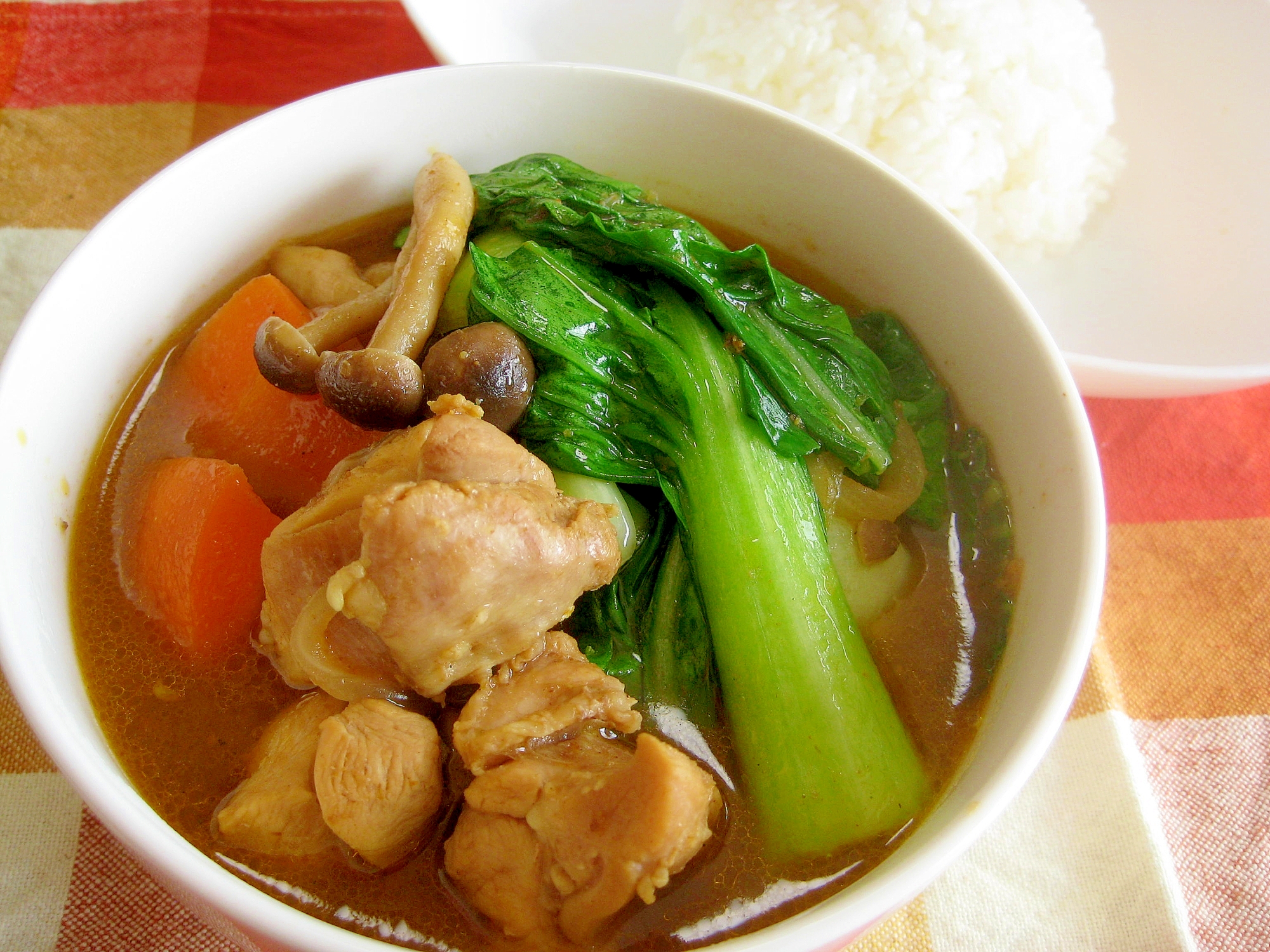 絶品！チキンと青梗菜のカレー