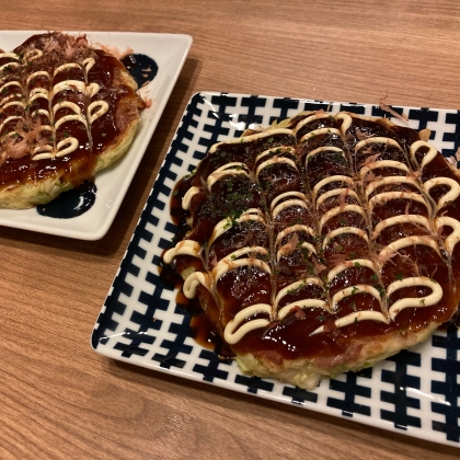 お好み焼き粉なしでもとっても美味しくできました！ありがとうございました^ ^