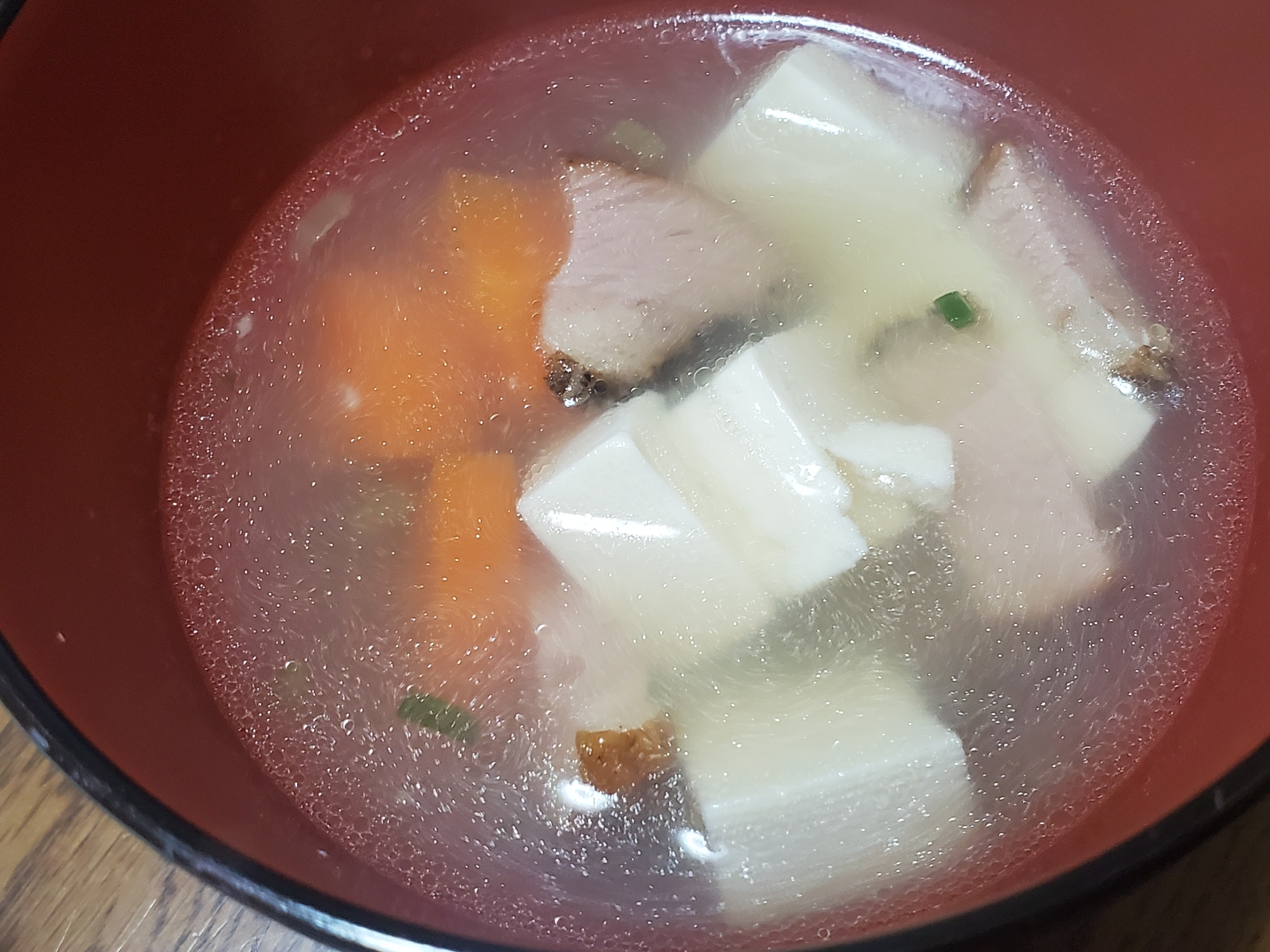 豆腐と鴨肉のスープ