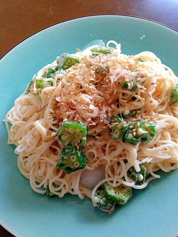 おくらのマヨ辛そうめん レシピ 作り方 By ミタ フーコ 楽天レシピ