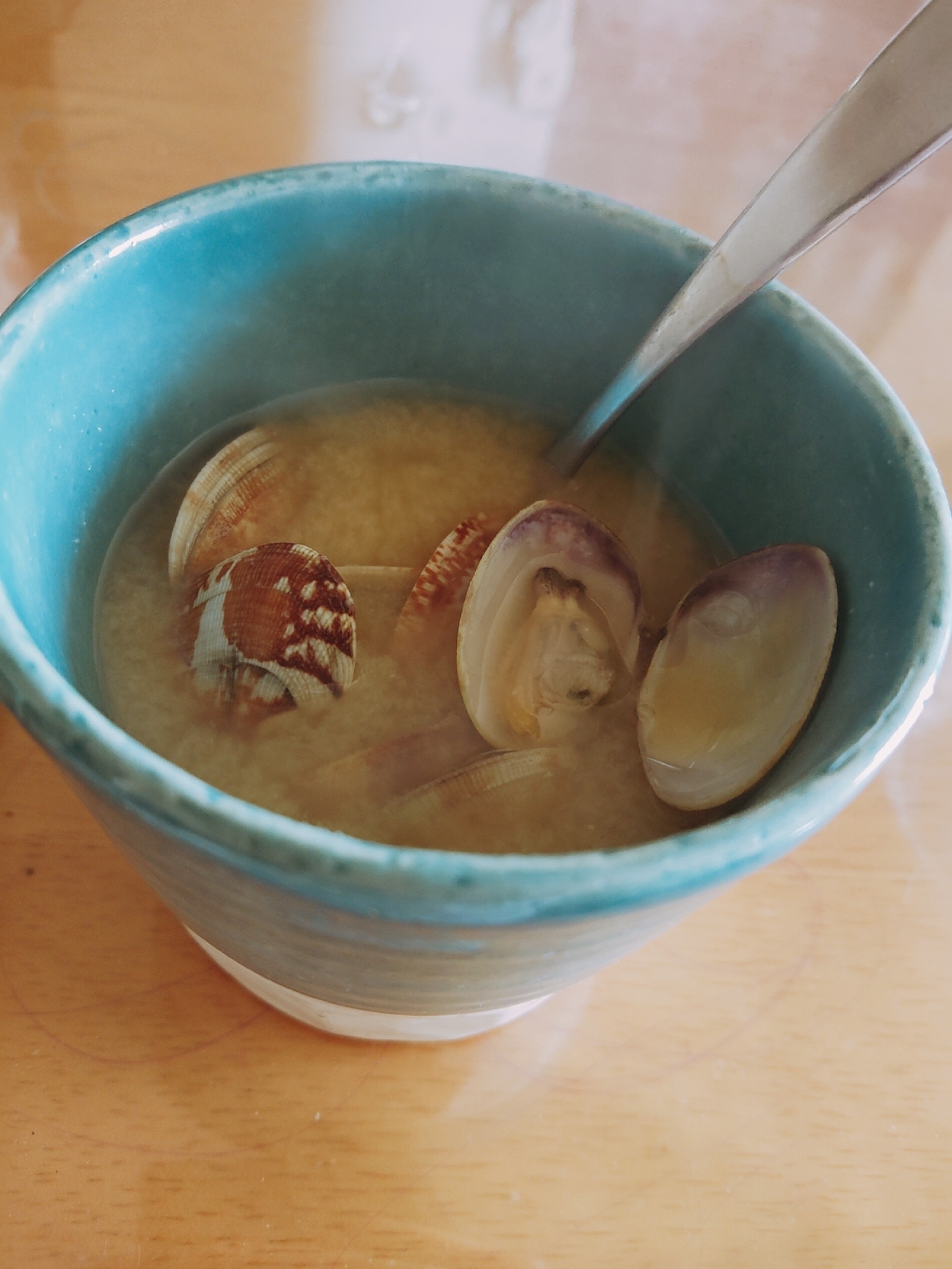 おろし生姜とアサリの味噌汁