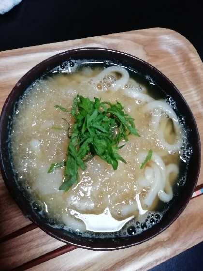 豪華！茄子とハムと新じゃがの天ぷらおろしうどん♪