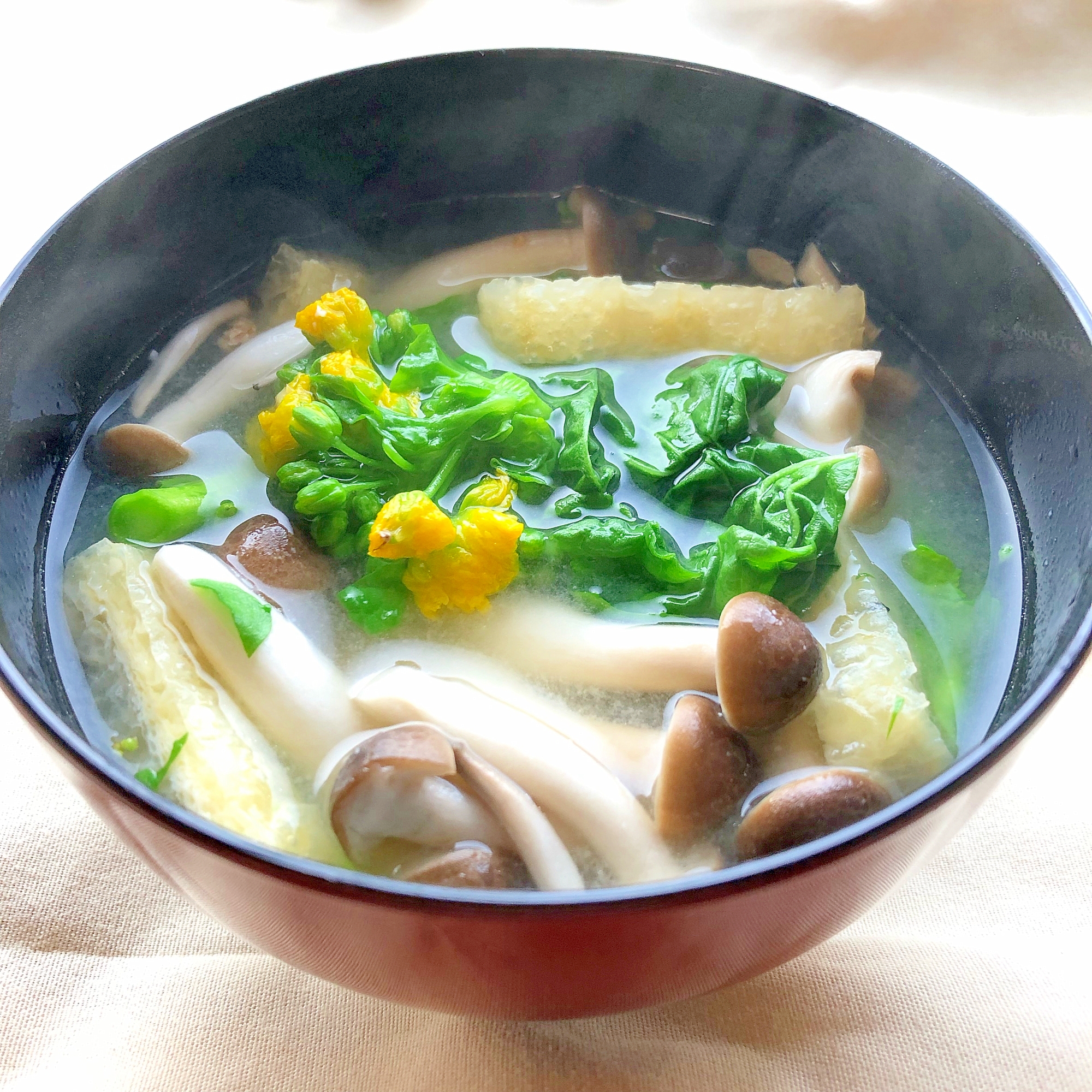 春香る 菜花のお味噌汁