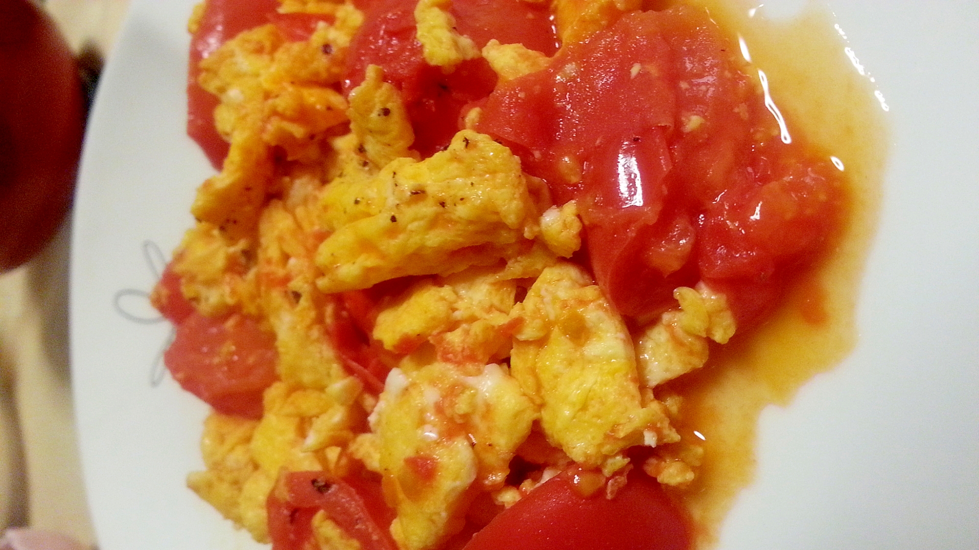 簡単トマトの卵炒め