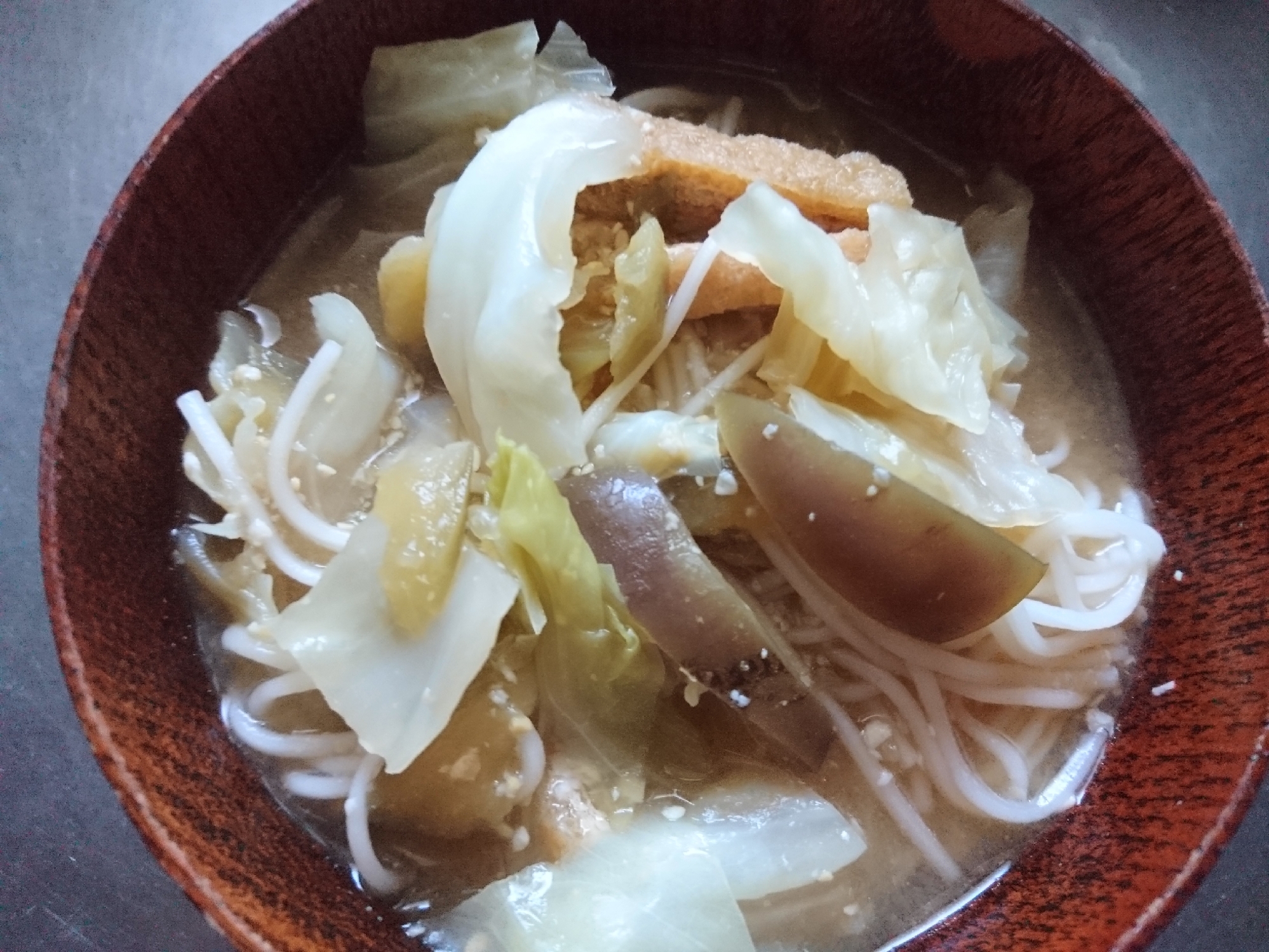 茄子とキャベツとそうめんの味噌汁 レシピ 作り方 By Hirohyt102 楽天レシピ