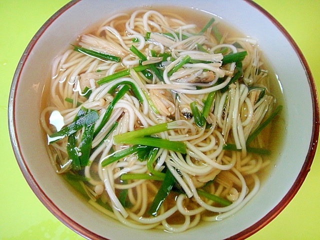 あさりとえのきニラのにゅうめん