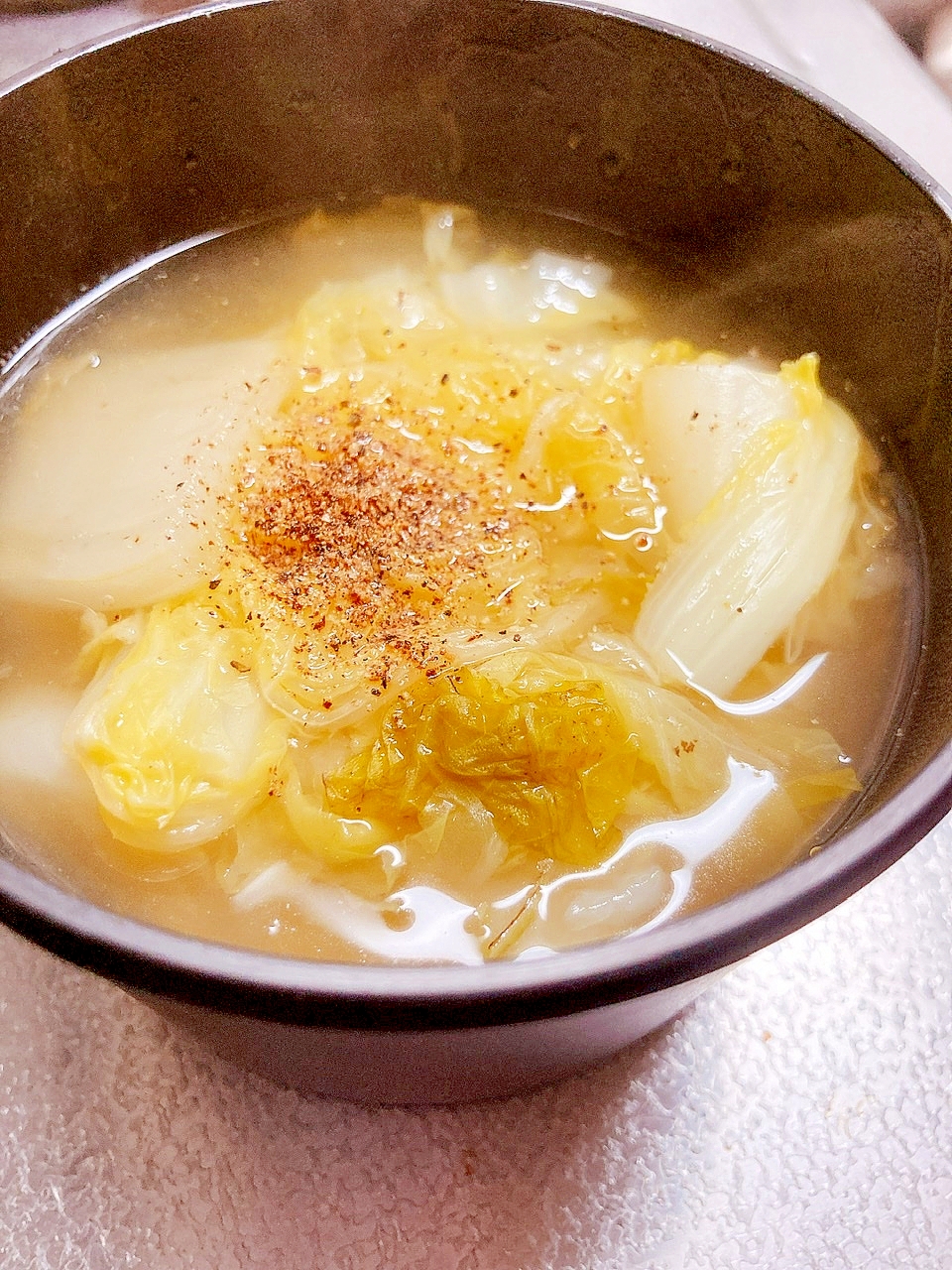 シンプルおかず☆白菜のとろみスープ