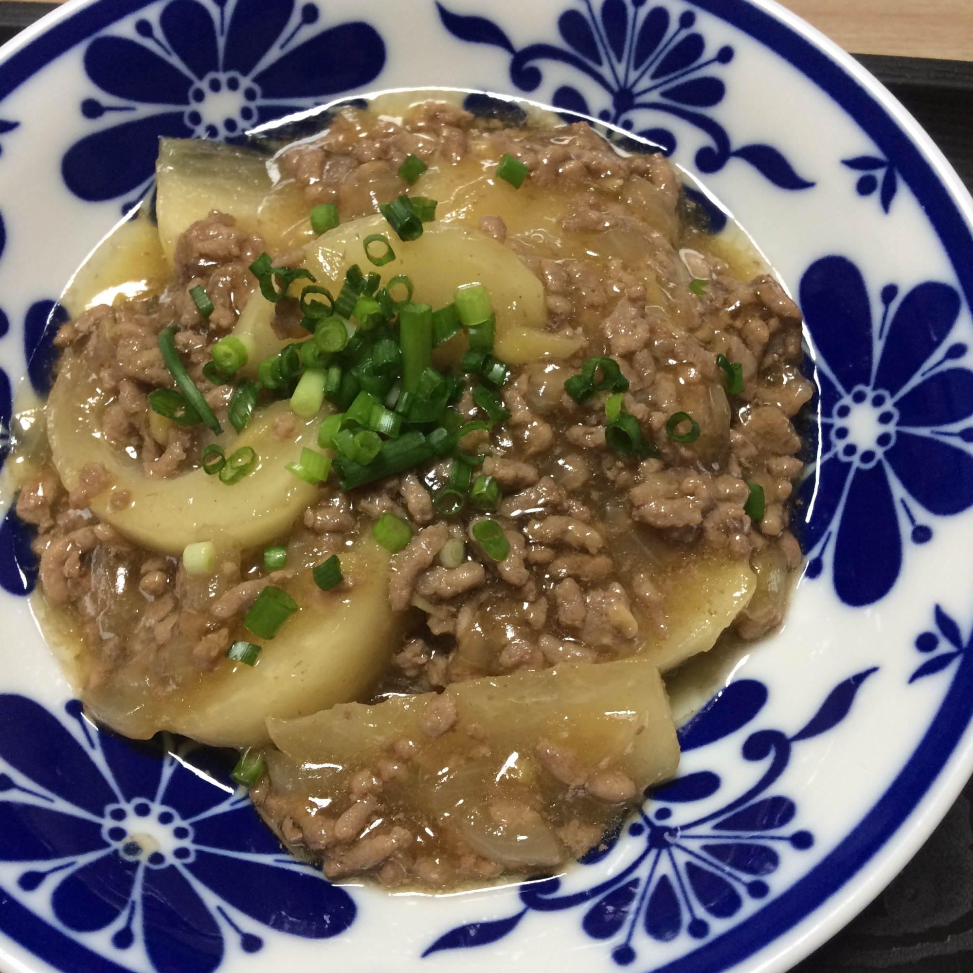 かぶとひき肉の生姜炒め