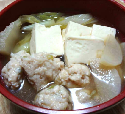 冷凍活用！肉団子と大根と白菜の和風煮
