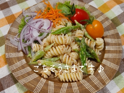 お疲れさま彡やっと一週間終わったぁ(´д`)野菜室で迷子になってた細いアスパラ救出できた♪かつを節の旨味で美味しく安心の美味さ♥ゴチです〜良い週末を´ω`)ﾉ