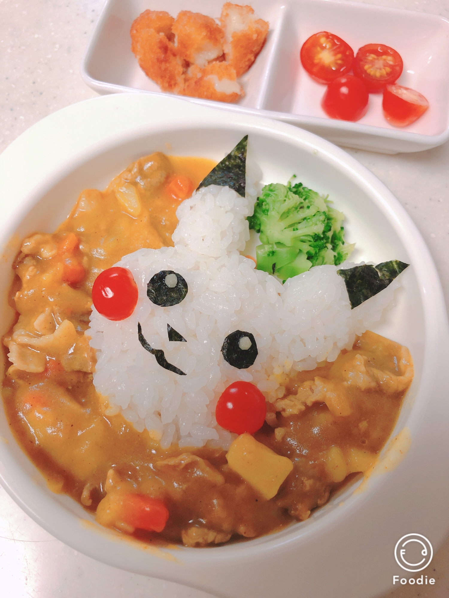 ピカチュウカレー 子供喜ぶ デコレーション レシピ 作り方 By ロカボ こどもごはん さっちょ 楽天レシピ