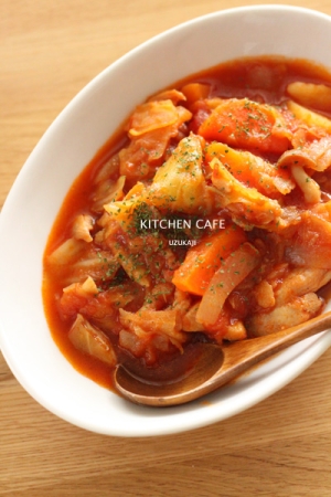 ホールトマトでチキン煮込み レシピ 作り方 By Yycafe 楽天レシピ