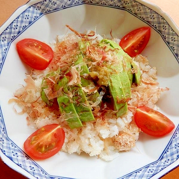 ５分！？残り焼き明太子で❤アボカド丼♪（柚子胡椒）