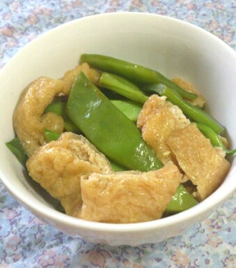 平いんげんと油揚げの煮物