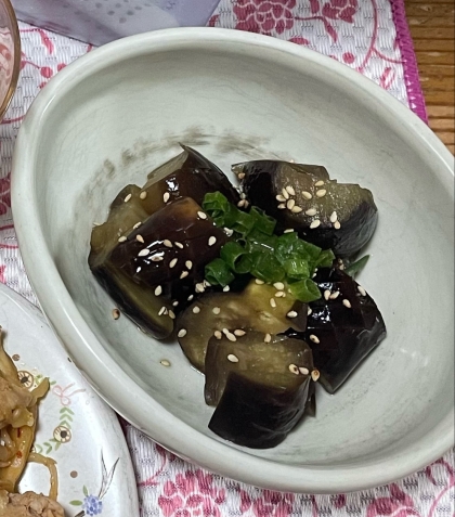 うちのおかず　レンジで　ナスの煮浸し