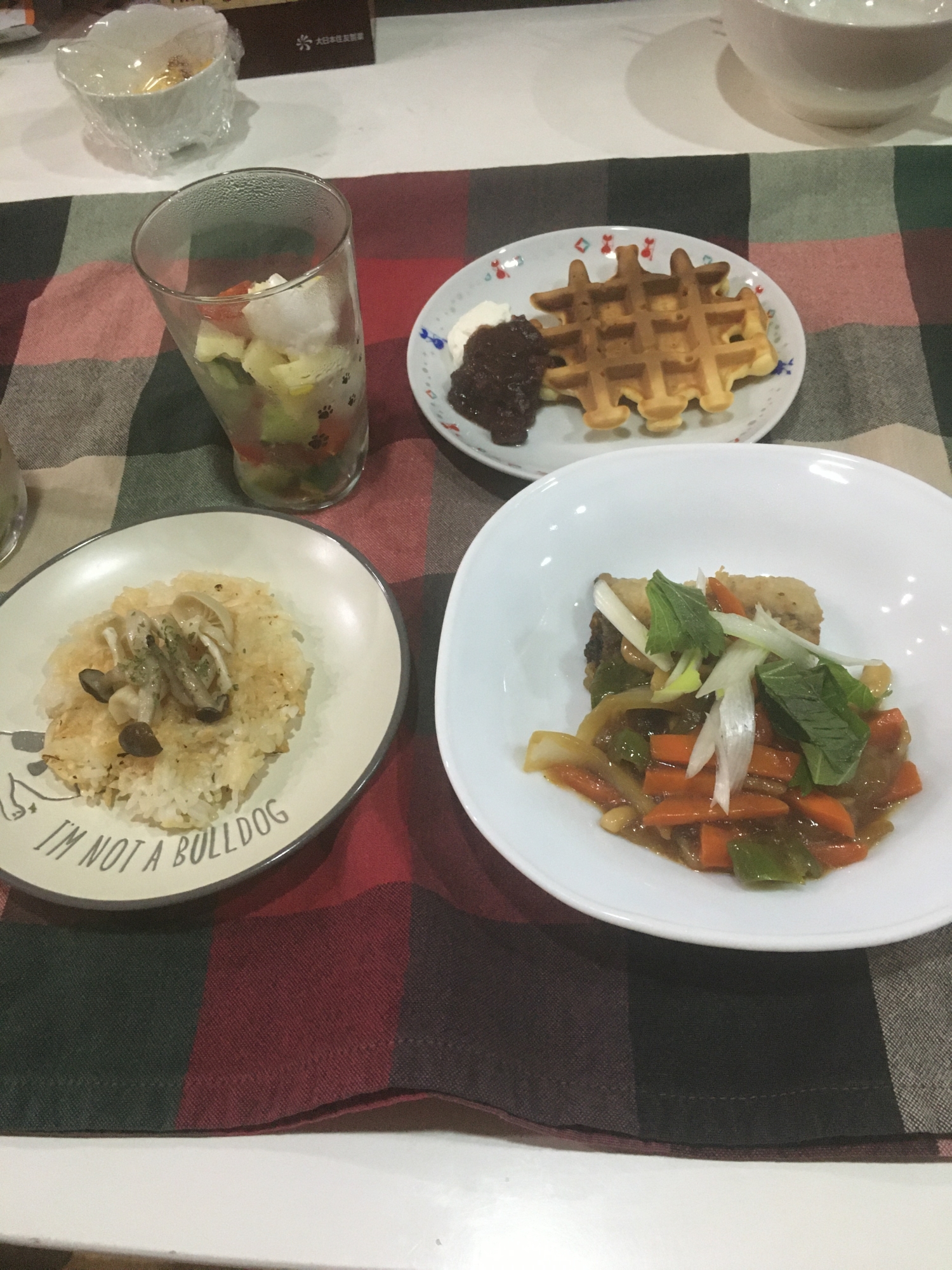 ワッフルメーカーで作るきのこの焼きおにぎり